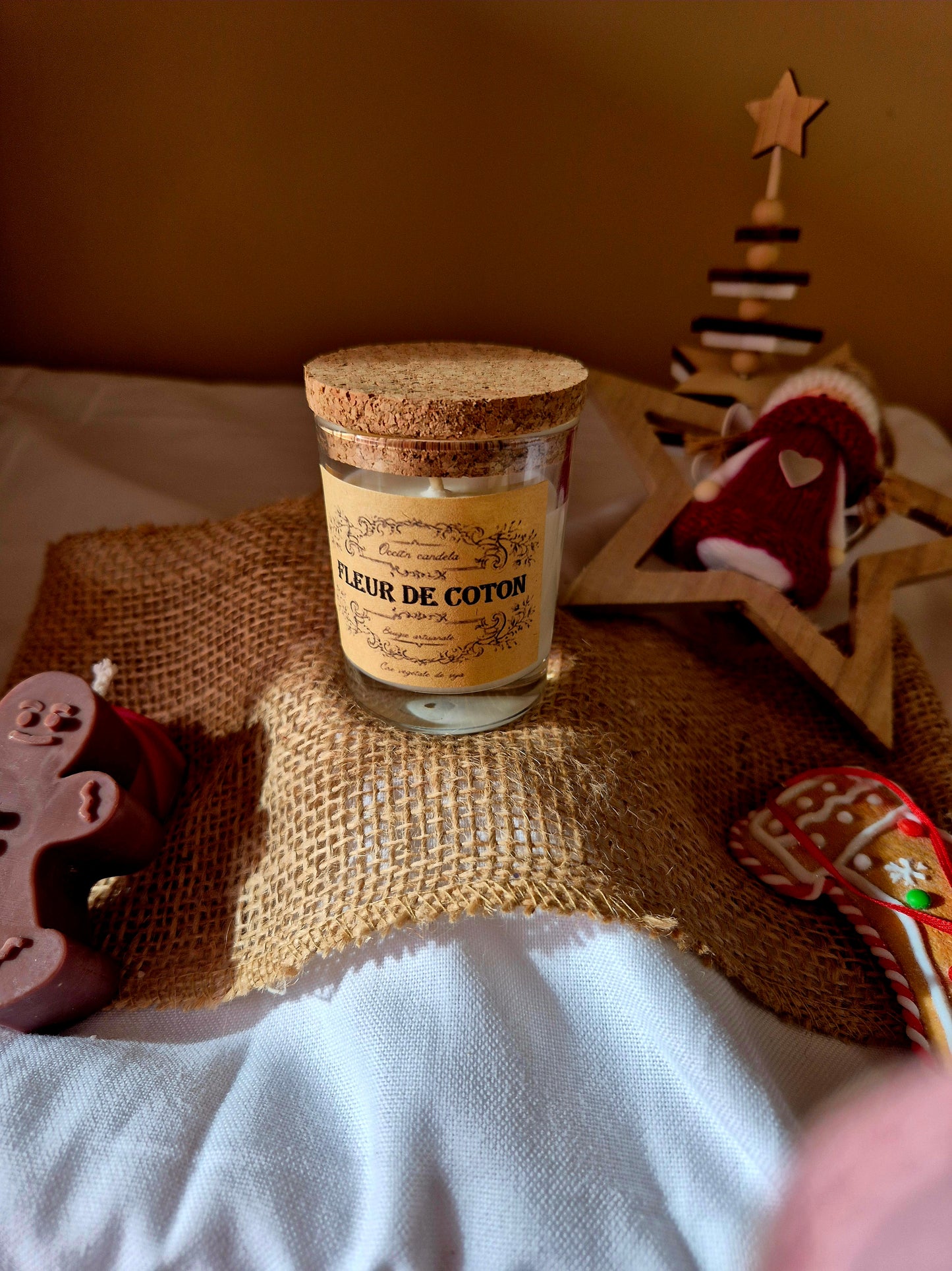 Petite candela Fleur de coton