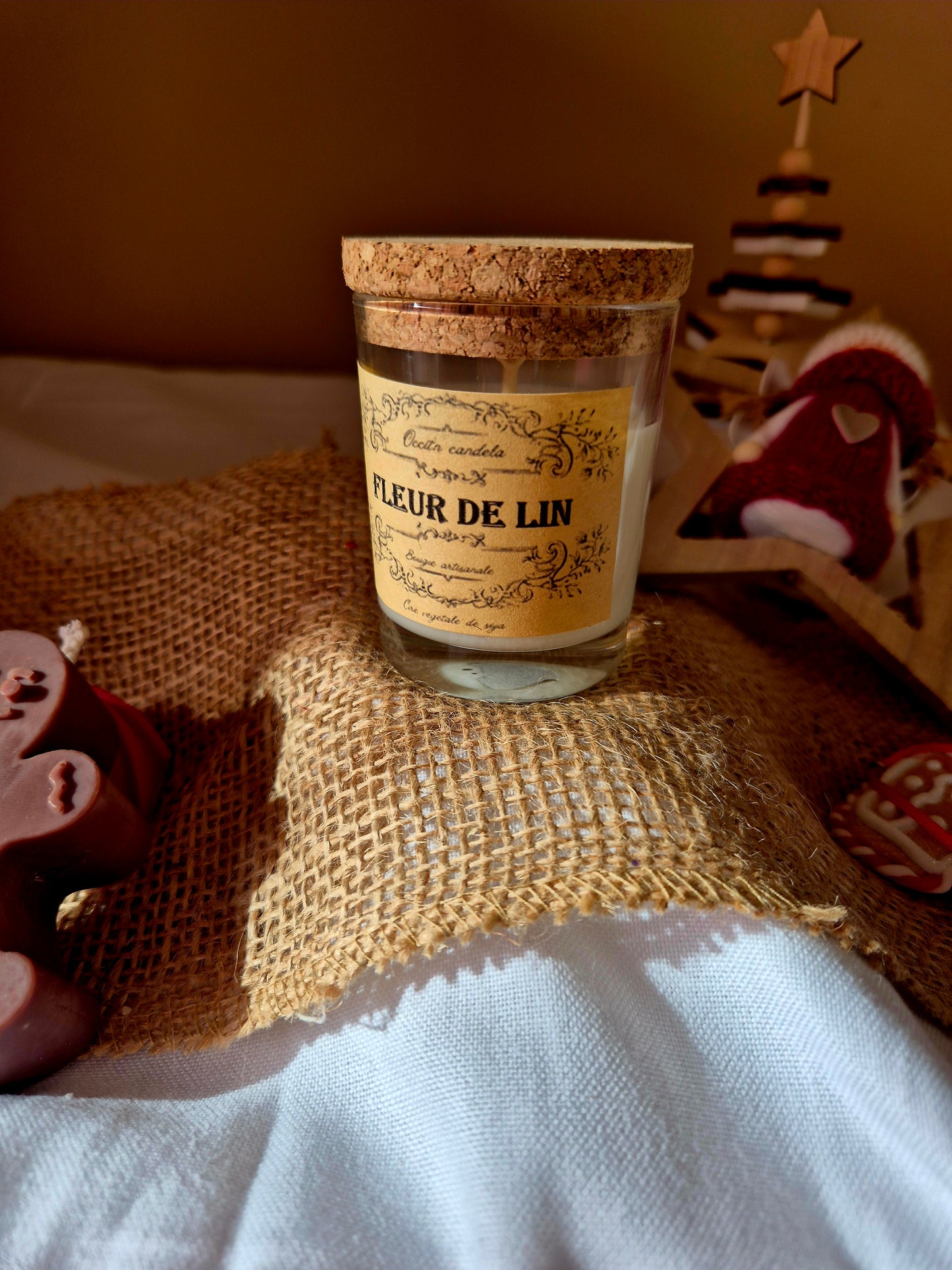 Petite candela Fleur de lin