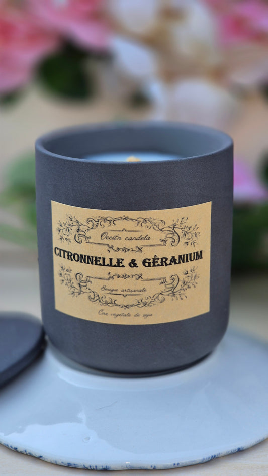 bougie citronnelle géranium